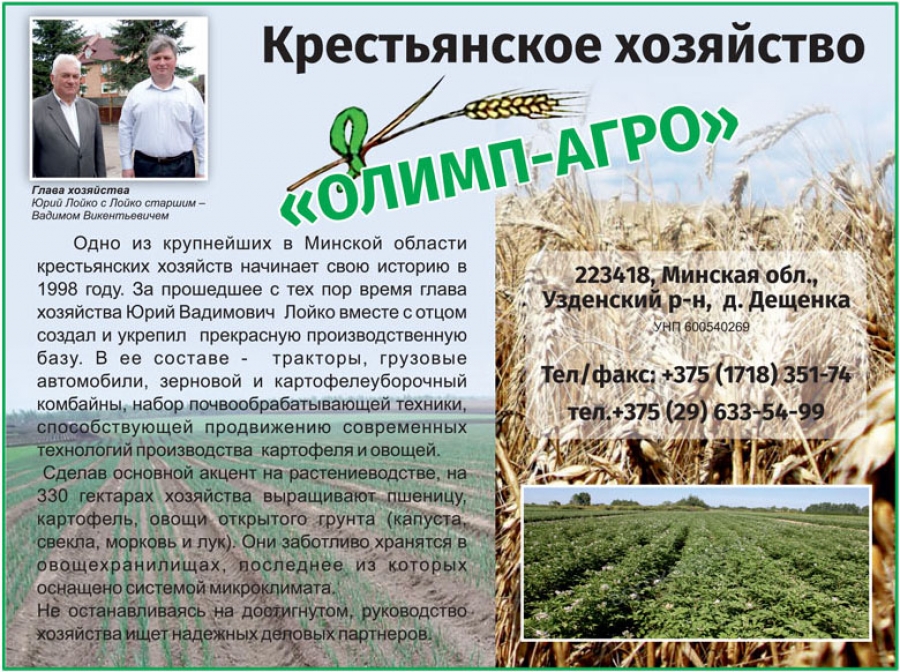 Бизнес план выращивание зерновых культур